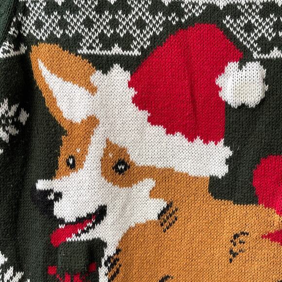 Ugly Christmas Sweater Light Up Corgi Puppy Ugly Holiday Sweater Size Small - Picture 2 of 5